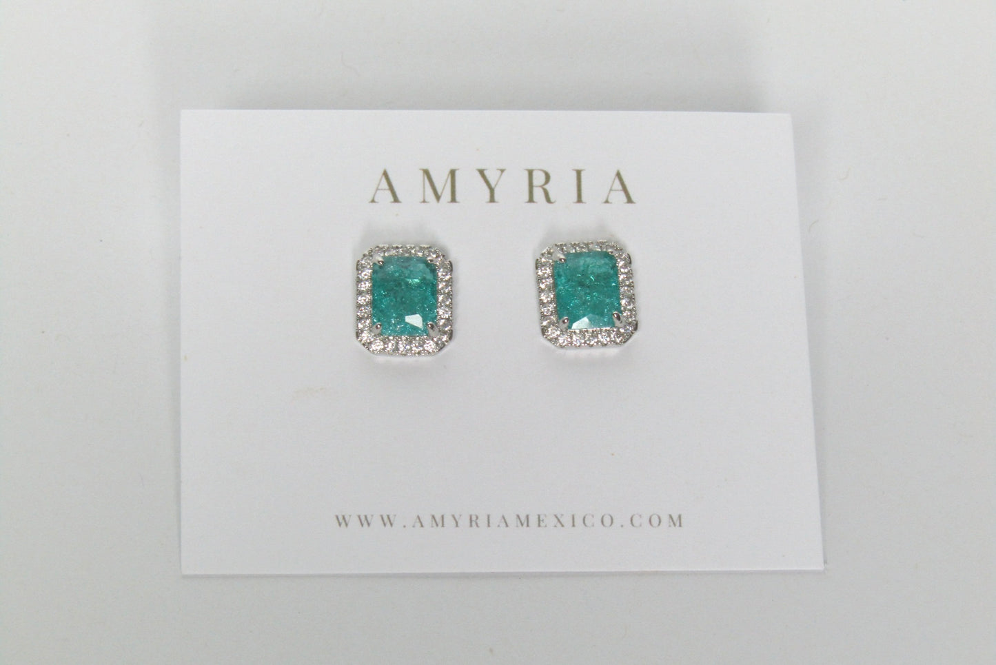 Aretes Square Blue Turmaline