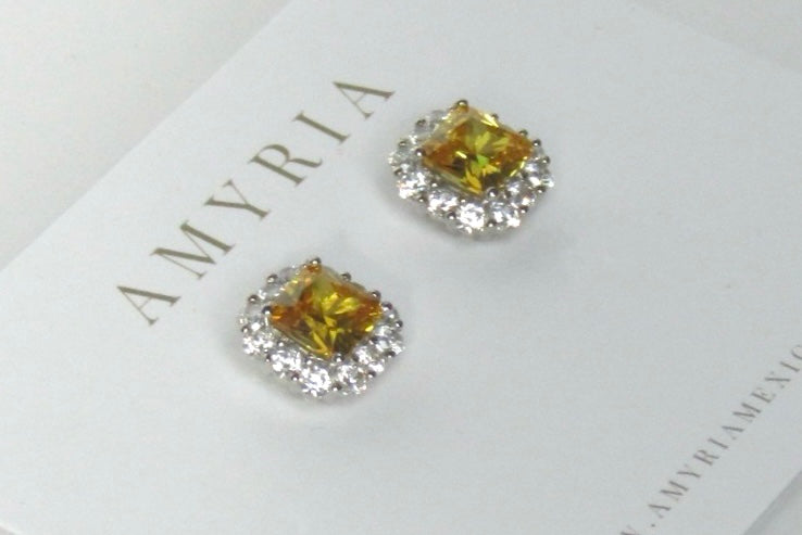 Aretes Square Chic Yellow