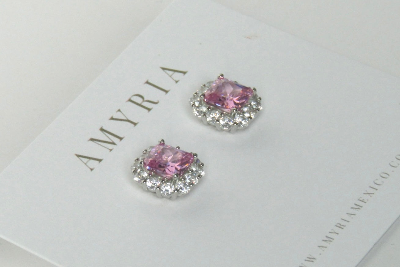 Aretes Square Chic Pink