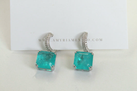 Aretes Turmaline Luxe Blue